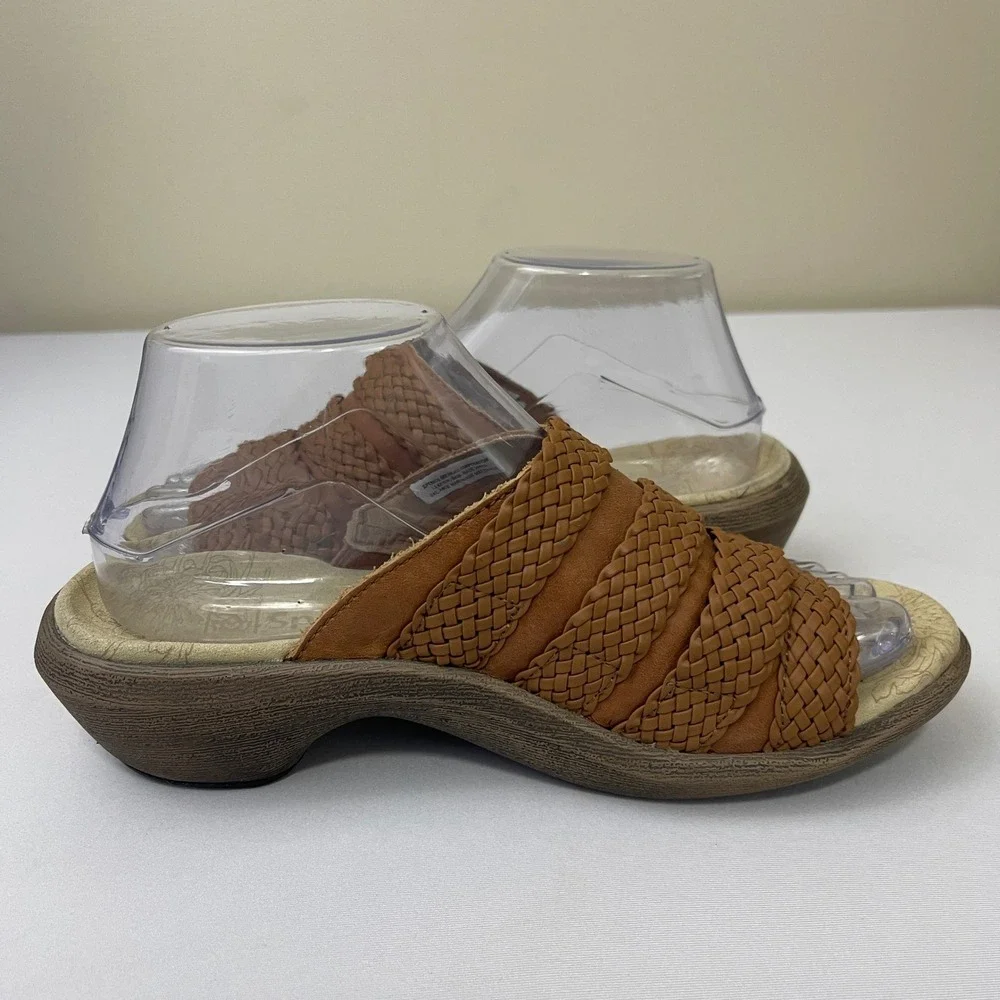 Spenco Womens Virginia Tan Woven Strap‎ Comfort Slides Sandals Size 7